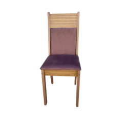 silla comedor con asiento y respaldar tapizado en tela 