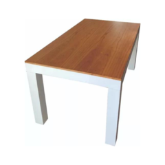 mesa, mesa fija, mesa 4 sillas, mesa paraíso, mesa patas blancas. 