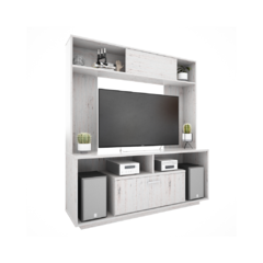 rack tv neuquen rack tv melamina para living, idela para espacios grandes, color blanco