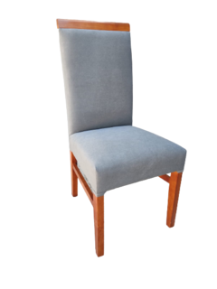 silla neuquen, silla gris, silla de pana, silla de madera