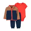 Carter´s Set 3 Piezas Body Mangas Cortas Campera Pantalon Micropolar