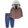 Carter´s Set 2 Piezas Camisa Capucha Pantalon Cuadrille