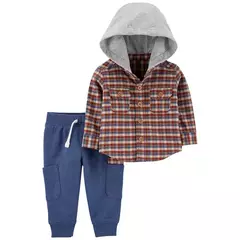 Carter´s Set 2 Piezas Camisa Capucha Pantalon Cuadrille