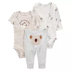 Carter´s Set 3 Piezas Body Mangas Largas Body Mangas Cortas Pantalon Koala