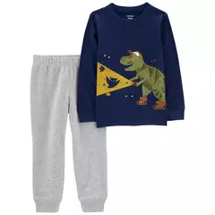 Carter's Set 2 Piezas Remera Mangas Largas Pantalón Dinosaurio