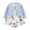 Carter´s Set 2 Piezas Body Vestido Mangas Cortas Cardigan Floral