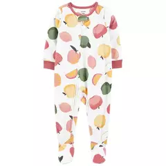 Carter´s Osito-Pijama Micropolar Cierre Frutas