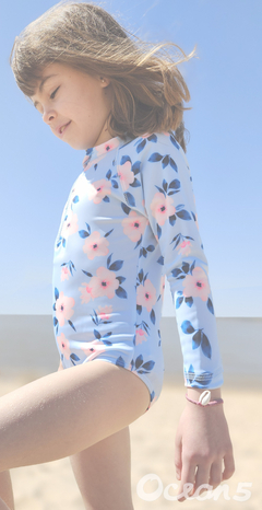 Bodysuit ML ocean flowers upf50+ - Cosha Golda Ropita