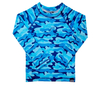 Remera upf50 + ML camuflada azul