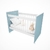 Cuna Infantil DIF901 Azul 90x130x70 + Colchon para cuna 1.30x0.70 Esp Alt Dens(D) - comprar online