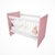 Cuna Infantil DIF901 Rosa 90x130x70 + Colchon para cuna 1.30x0.70 Esp Alt Dens(D)