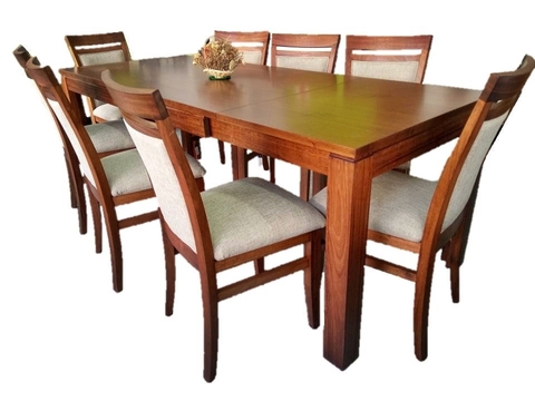 Juego de mesa de comedor de 7 piezas para 6 mesas de cocina extensibles con  6 sillas, mesa rectangular y 6 sillas, juego de comedor con hojas de 12
