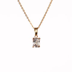 Colgante de Oro Mujer Con Piedras, rectangular (9503) - comprar online