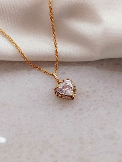 Colgante de Oro Mujer Con Piedras, Corazón (9533) - comprar online