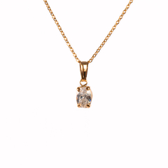 Colgante de Oro Mujer Con Piedra Oval (9500) - comprar online