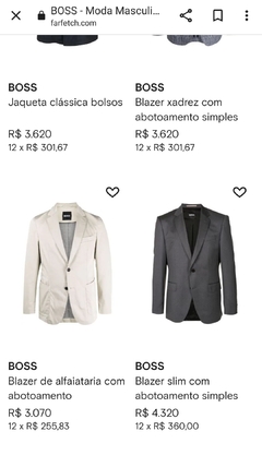 Blazer 100% lã importado grife Hugo Boss (G) - comprar online