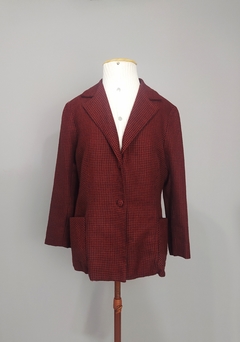 Casaco blazer em pied de poule vintage (M) na internet