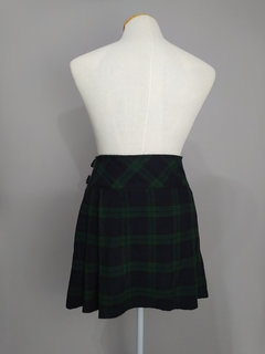 Saia modelo kilt em lã xadrez importada (GG) - Desacervo