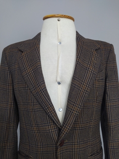 Blazer em lã xadrez em modelagem masculina vintage (M/ 40) na internet