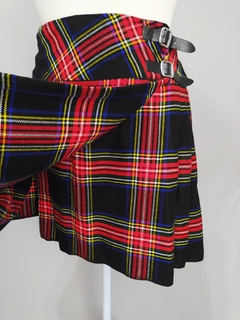 Saia em modelo kilt em lã xadrez importada (GG) - comprar online