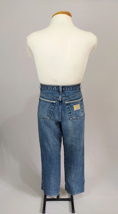 Calça jeans cintura alta reta masculina vintage (P/ 36) masculino e (M/ 40) feminino - loja online