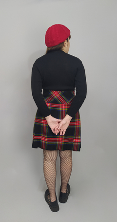 Saia em modelo kilt em lã xadrez importada (GG) - comprar online