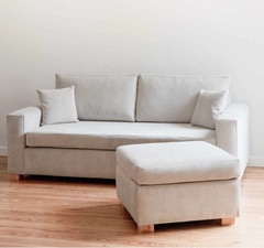 Sofa 1,80x090 y puff 70x70.