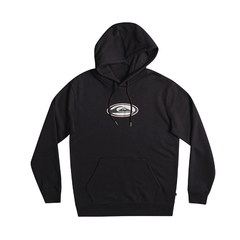 Buzo Canguro Quiksilver Heritage Oval Logo Negro