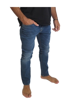 Jeans Quiksilver Distortion Bolt Stone Slim Fit Azul (2232109022)