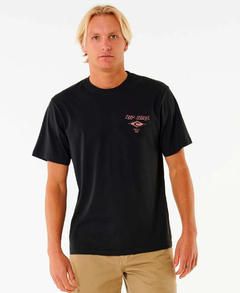 Remera Rip Curl Icons Of Surf Fade Out Negro - comprar online