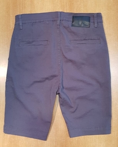 Bermudas Corte Chino Slim High Gris - comprar online