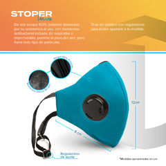 Tapaboca Azul Snow Doble Válvula Verano en internet