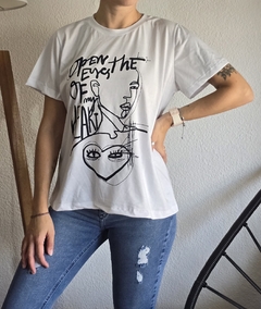 Remera estampada - Popina morena