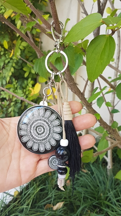 CHAVEIRO MANDALA PRETA