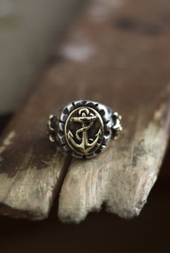 Anchor Mexican Biker Ring