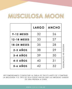 Musculosa Moon en internet