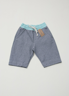 Short Rustico Gris con cintura Aqua