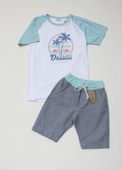 Short Rustico Gris con cintura Aqua - comprar online