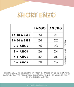 Short ENZO Celeste en internet