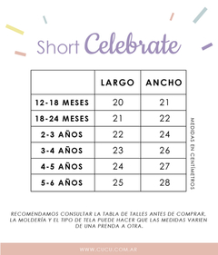 Short CELEBRATE Verde - comprar online