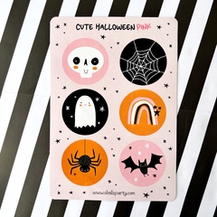 STICKERS CUTE HALLOWEEN PINK x4 - Olmil´s Party Planet