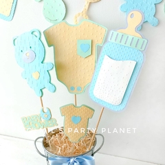 TOPPERS BABY SHOWER x6 (varios colores) - Olmil´s Party Planet