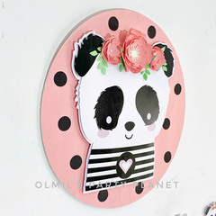 CUADRO CIRCULAR PANDA SHABBY