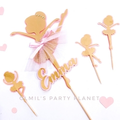 SET DE CAKE-TOPPERS BAILARINA