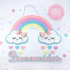 CARTEL DE BIENVENIDOS LLUVIA DE AMOR - comprar online