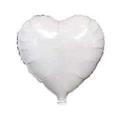 GLOBO CORAZÓN BLANCO 45 CM