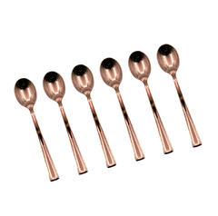 SET DE CUCHARITAS ROSE GOLD x12 un.