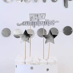 KIT DECO CUMPLEAÑOS PLATEADO - comprar online