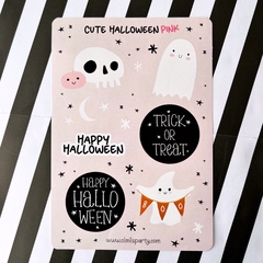 STICKERS CUTE HALLOWEEN PINK x4 en internet