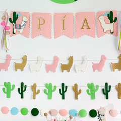 DECO PARED LLAMA Y CACTUS - comprar online